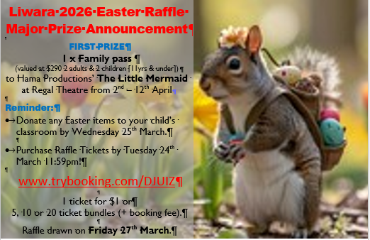2026 Easter Raffle Reminder 130326