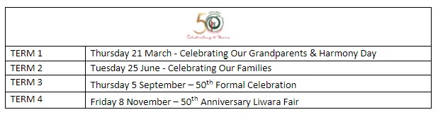 50th Anniversary Events