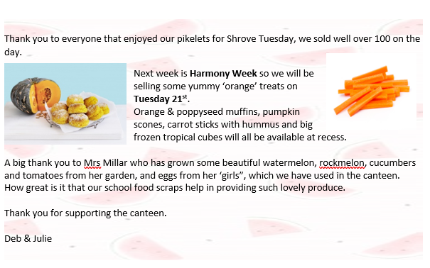 Canteen News 150323 Canteen News 150323