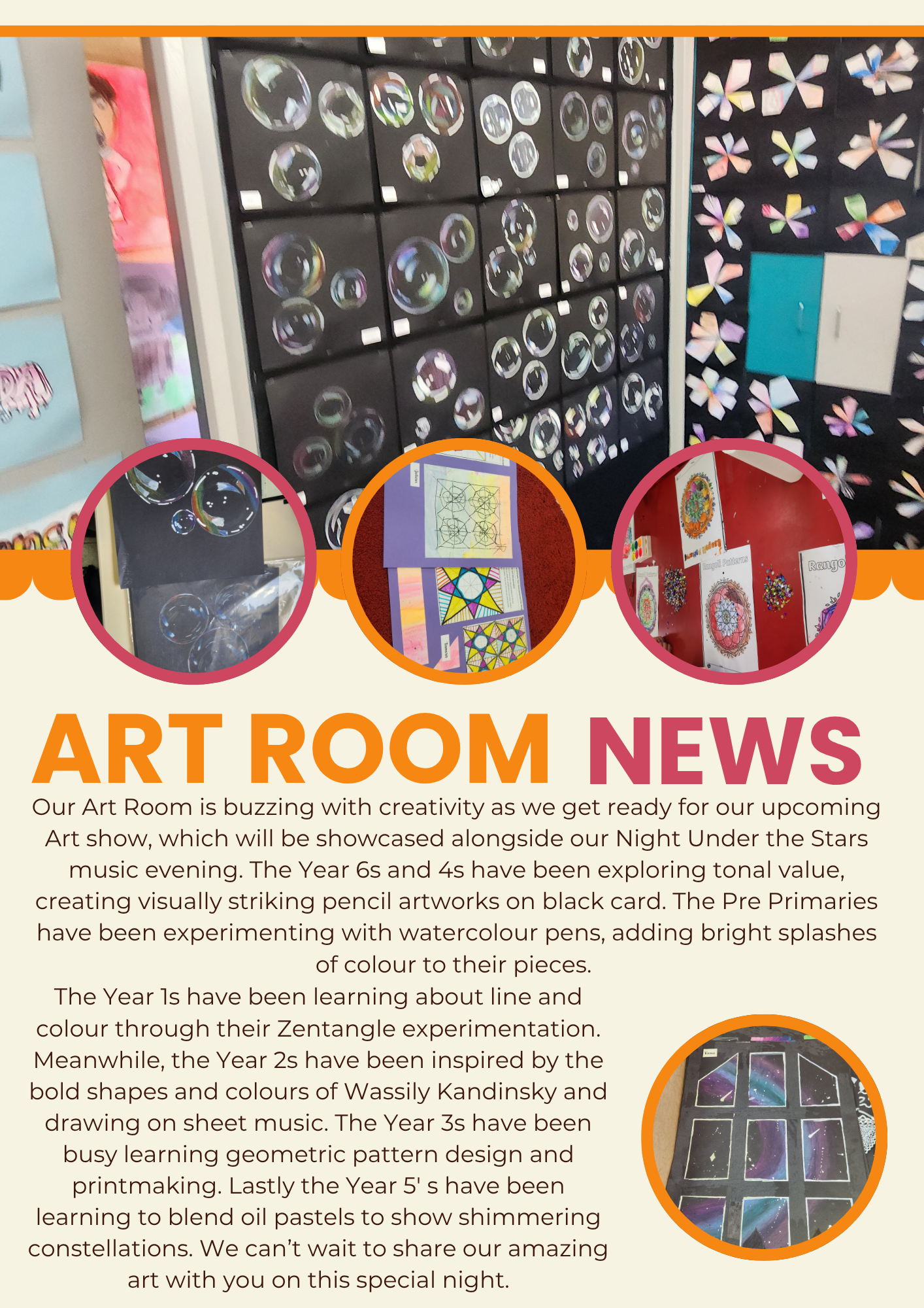 Orange And Pink Summer Camp Flyer With Photos