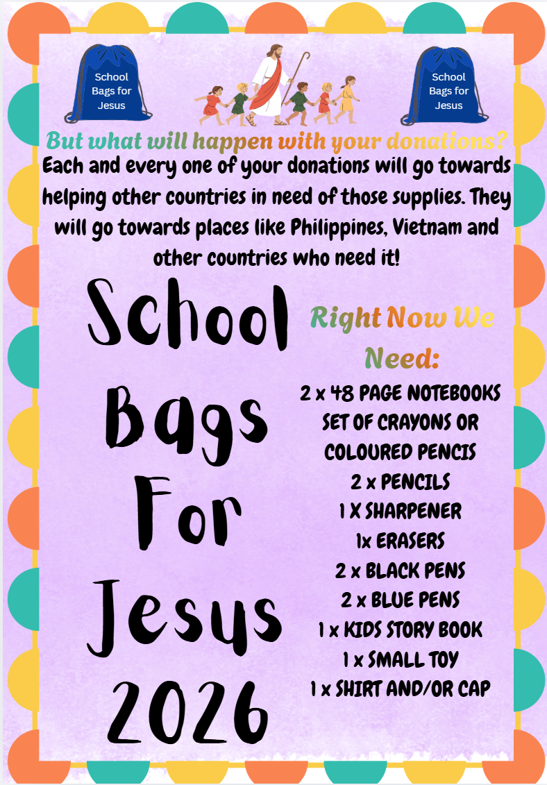 Schoolbags for Jesus