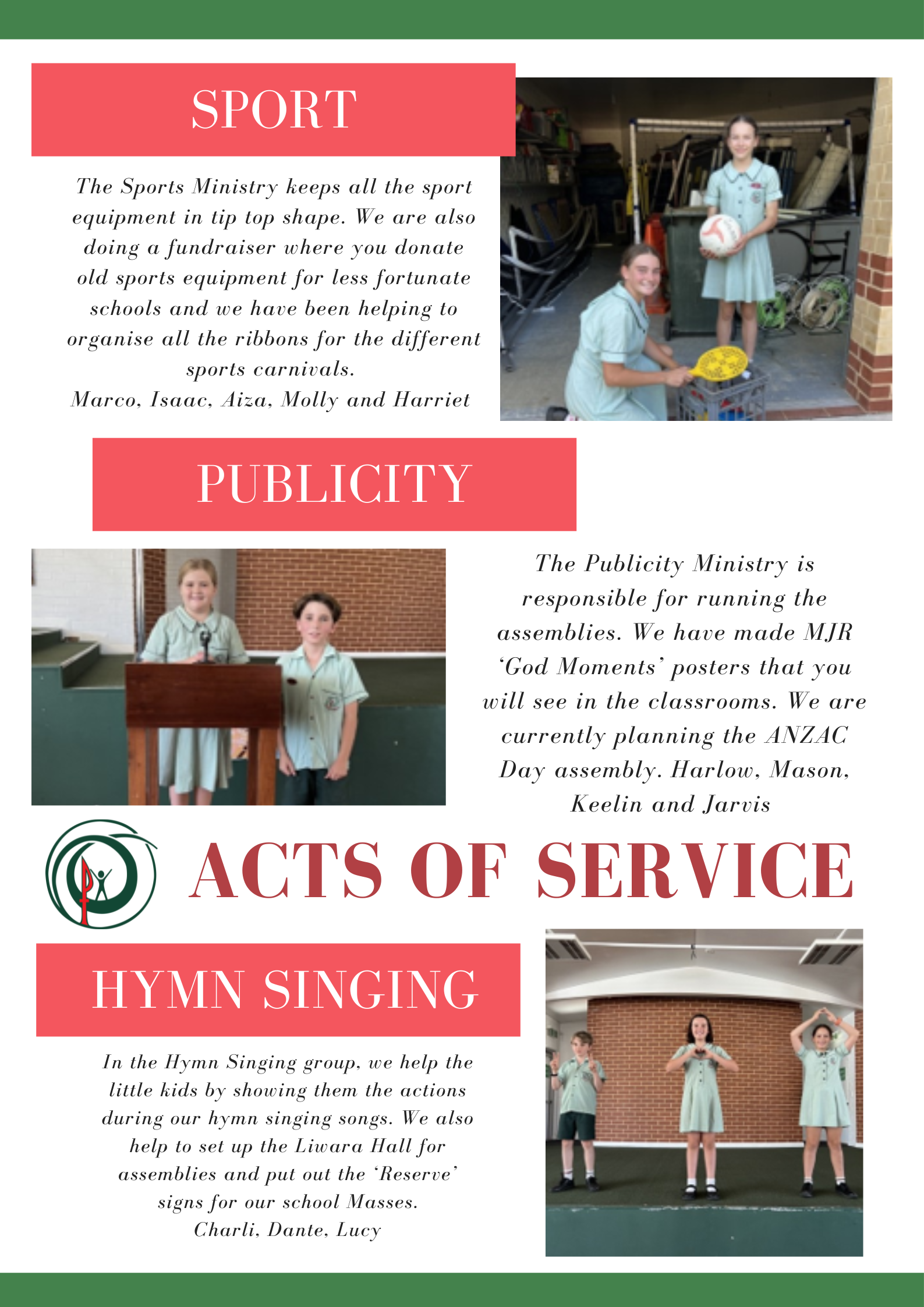 Y6 Ministries Term 1 Y6 Ministries Term 1